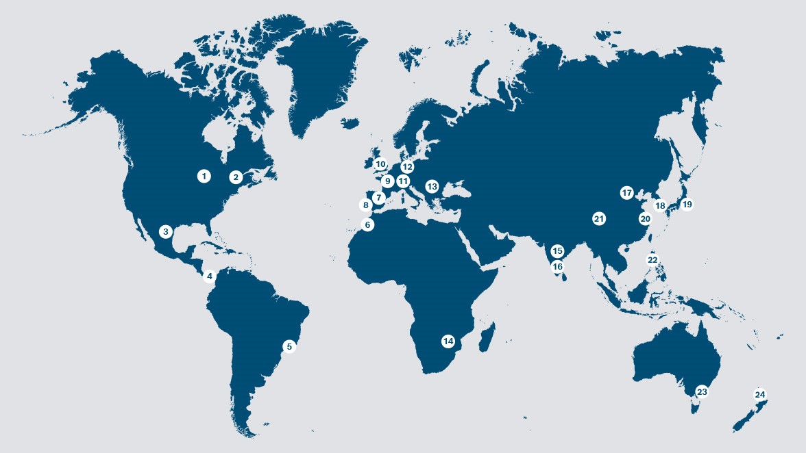 Technical service centers worldwide